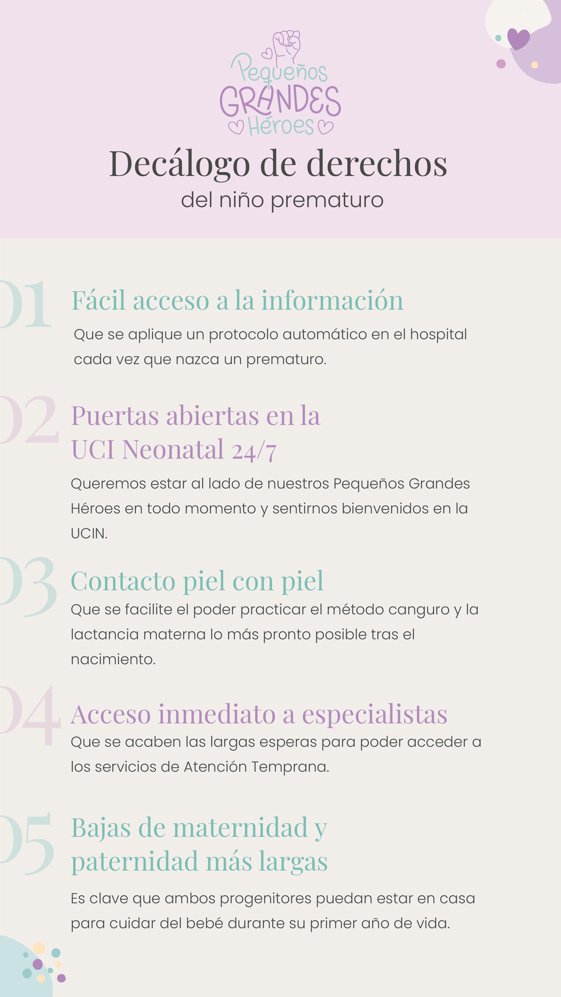 dia de la infancia decalogo prematuros